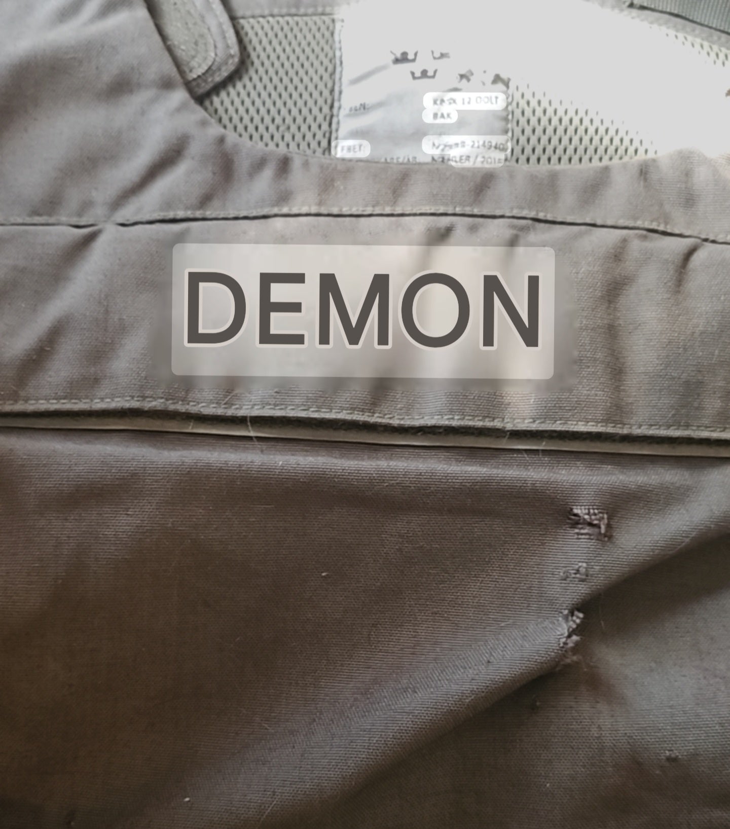 Russo-Ukrainian War Swedish KRSK 12 Body Armor call sign "Demon"