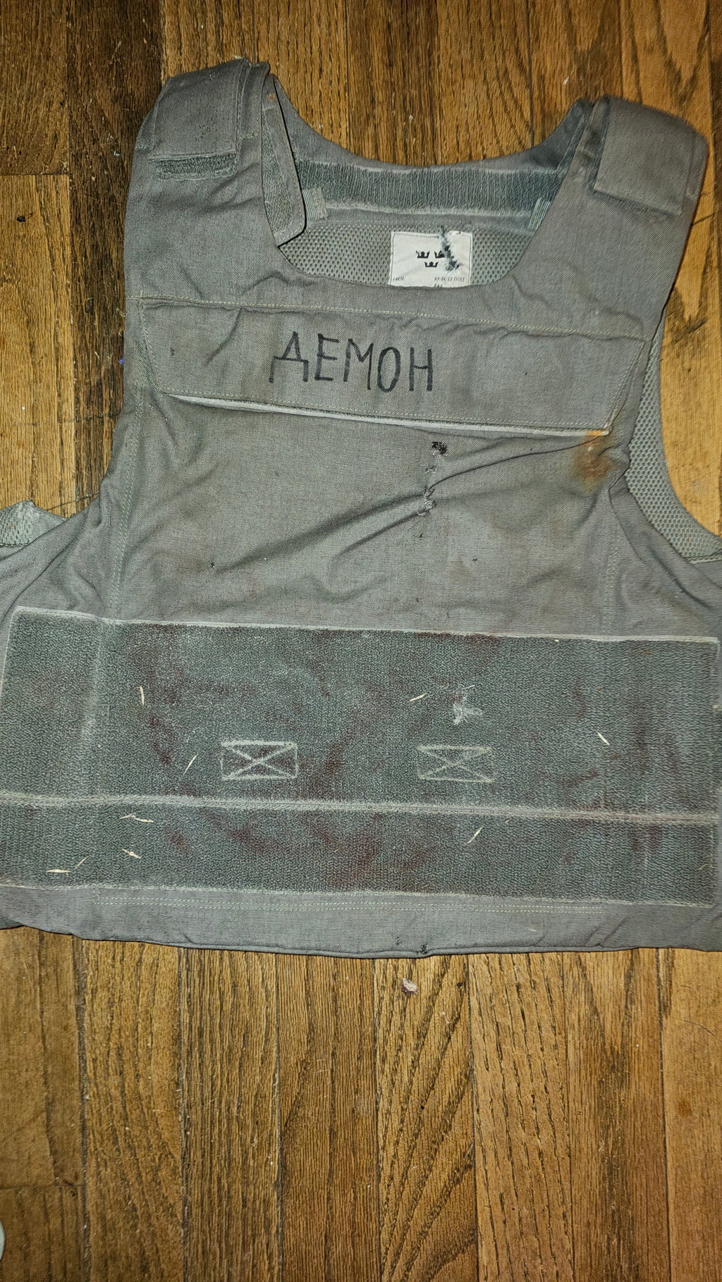 Russo-Ukrainian War Swedish KRSK 12 Body Armor call sign "Demon"